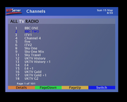 TV menu